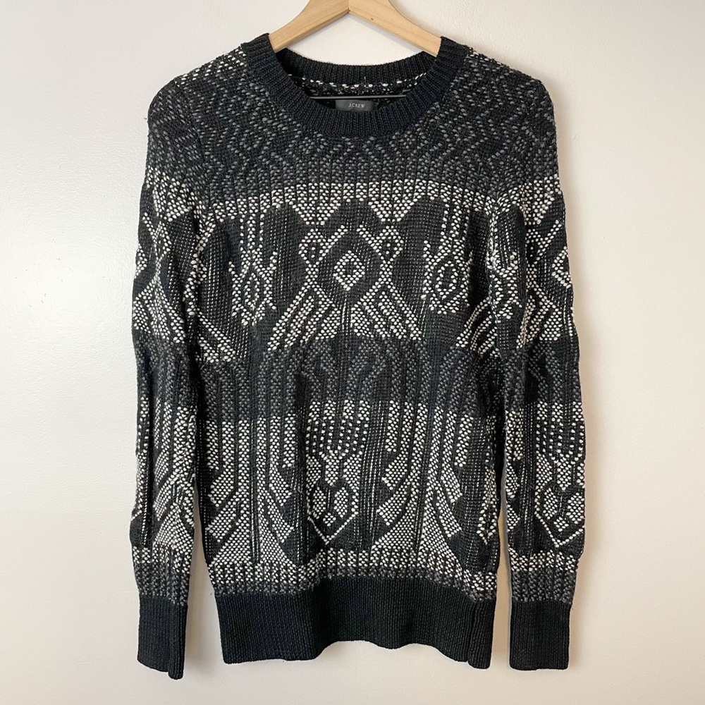 J Crew printed tunic length sweater